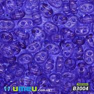 Бисер чешский Twin (Твин) №B3004, 2,5х5 мм, Синий прозрачный (BIS-026285)
