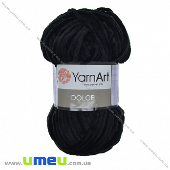 Пряжа YarnArt Dolce 100 г, 120 м, Черная 742 (YAR-034158)