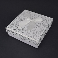 Подарочная коробочка Квадратная, 9х9х3 см, Белая (UPK-062295)