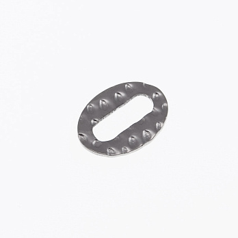 Коннектор из нерж. стали, Овал, 16,5х12 мм, Темное серебро (STL-055699)