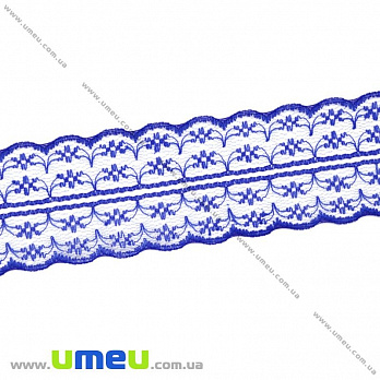 Мереживо тонке, 45 мм, Синє (LEN-020695)