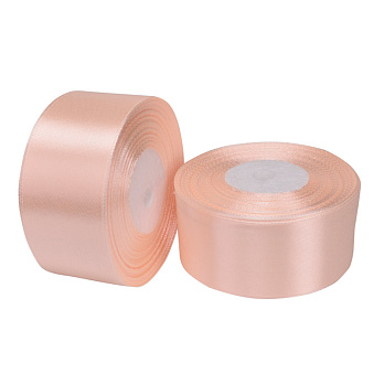 Атласная лента, 40 мм, Персиковая (LEN-054614)