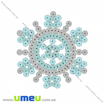 Водорастворимый флизелин VDV Ф-35, 10х10 см, Снежинка (SXM-029113)