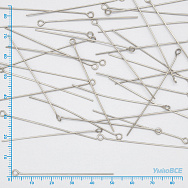 Булавки из нерж. стали, 50 мм, Темное серебро (STL-056223)