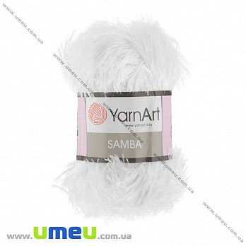 Пряжа YarnArt Samba 100 г, 150 м, Белая 01 (YAR-025473)
