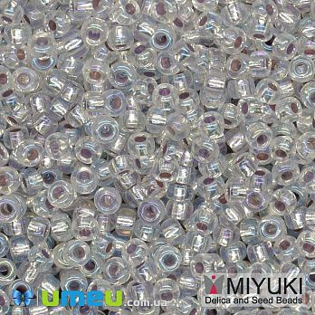 Бисер японский Miyuki круглый RR 8/0 №1001, Прозрачный АВ (BIS-045975)