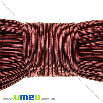 Шнур паракорд семіжільний меланж 4 мм, Бордовий (LEN-024938)