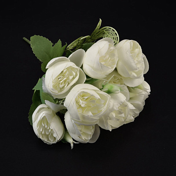 Букет півонії, 29 см, Молочний (DIF-054071)