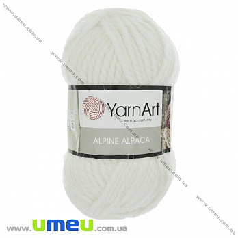 Пряжа YarnArt Alpine Alpaca 150 г, 120 м, Біла 440 (YAR-029619)
