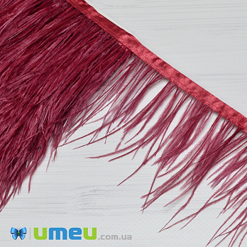 Пір'я страуса на стрічці, 8-10 см, Марсала (PER-038899)