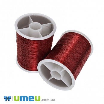 Нитка металізована Люрекс 0,1 мм, Червона темна (MUL-048166)
