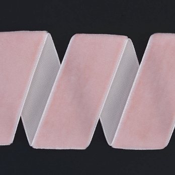 Лента бархатная, 25 мм, Персиковая (LEN-061435)