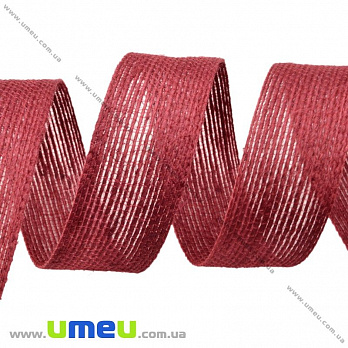 Мешковина с леской, 25 мм, Бордовая (LEN-025640)