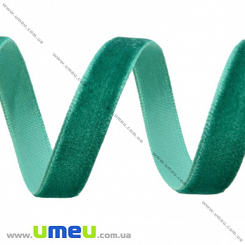 Лента бархатная, 10 мм, Зеленая (LEN-027264)