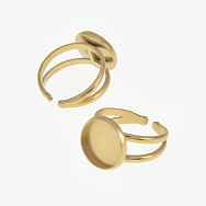 Каблучка з нерж. сталі під кабошон 12 мм, Золото (OSN-060534)