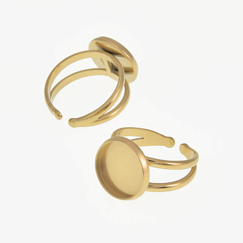 Кольцо из нерж. стали под кабошон 12 мм, Золото (OSN-060534)