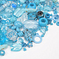 Бусины пластиковые, Микс бирюзовый (BUS-062213)