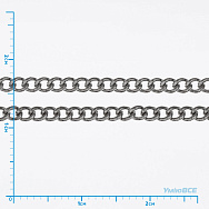 Цепь, Темное серебро, 2,7х2 мм (ZEP-056064)