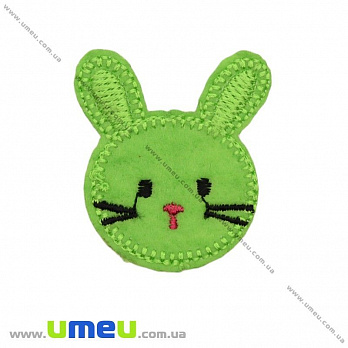 Термоаплікація дитяча Зайчик, 4,5х4 см, Салатова (APL-022281)