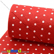 Фетр Горошек 1 мм, 20х28 см, Красный (FLT-011498)