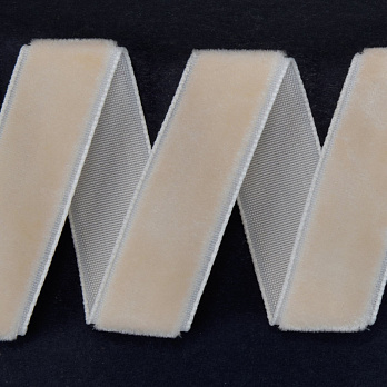 Лента бархатная, 15 мм, Бежевая (LEN-060287)