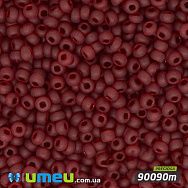Бісер чеський №103m/90090m, Червоний темний, Прозорий матовий, 10/0 (BIS-009924)