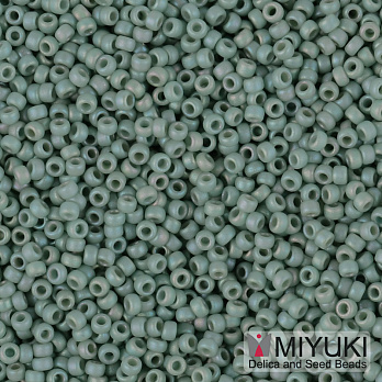 Бисер японский Miyuki круглый RR 15/0 №4701, Бирюзовый матовый радужный (BIS-051213)