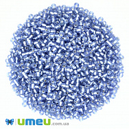 Бисер китайский средний, 8/0, Голубой блестящий, 3 мм (BIS-037672)