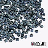 Бісер японський Miyuki Cubes SB18-2064, 1,8 мм, Ірис зелений матовий (BIS-053285)