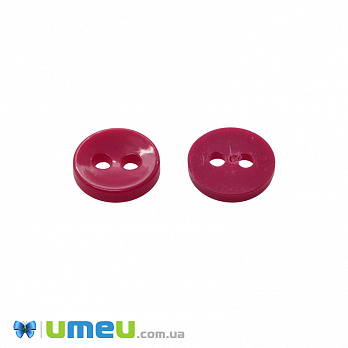 Гудзик пластиковий Круглий, 11,5 мм, Малинова (PUG-047931)