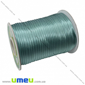 Атласна коса бейка, 15 мм, Сіро-зелена (LEN-010332)
