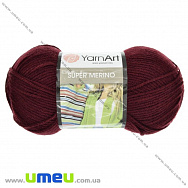 Пряжа YarnArt Super Merino 100 г, 280 м, Бордовая 999 (YAR-025443)