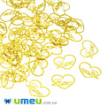 Декоративный элемент Сердце, 5х4х0,1 мм, Золото (DIF-047136)