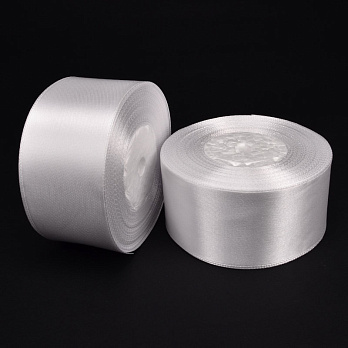 Атласная лента, 40 мм, Белая (LEN-054130)