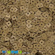 Паєтки Індія квадратні, 4х4 мм, Бронзові (PAI-041461)