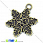 Підвіска метал. Сніжинка, 21х17 мм, Антична бронза (POD-000582)