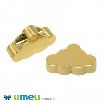 Бусина из нержавеющей стали Тучка,10х6 мм, Золото (STL-044575)