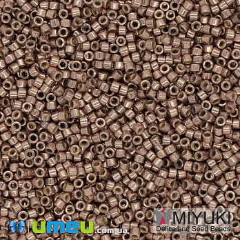 Бисер японский Miyuki Delica 11/0 DB2504, Duracoat Galvanized, Медный св. (BIS-040565)
