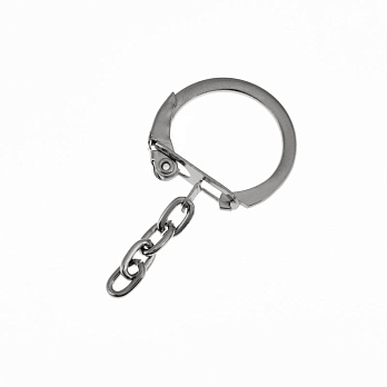 Основа для брелка, Темное серебро, 23 мм, 43 мм (OSN-062377)