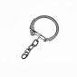 Основа для брелка, Темное серебро, 23 мм, 43 мм (OSN-062377)