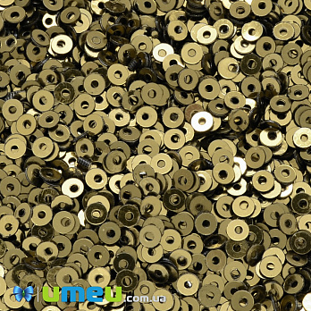 Пайетки Индия круглые плоские, 2,5 мм, Бронзовые (PAI-037545)