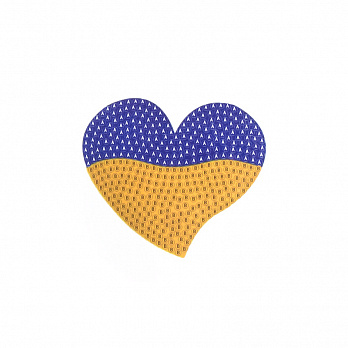 Набор алмазной живописи (наклейка) 8,5х7,5 см, Сердце патриотическое (SXM-051553)