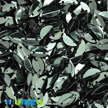 Паєтки Індія човник, 9х6 мм, Зелені темні (PAI-037991)