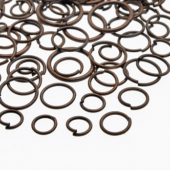 Кільця, Мікс 4-12 мм, товщина 0,7 мм, Мідь (PIN-051933)