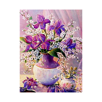 Набор алмазной живописи на подрамнике 30х40 см, Букет с ирисами (SXM-056339)