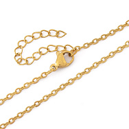 Основа на шию з нерж. ст. з подовжувачем, Золото, 2,2 мм, 60 см (STL-058312)