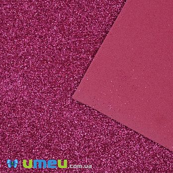 Фоаміран глітерний, 2 мм, Малиновий, 20х30 см (FOM-047625)