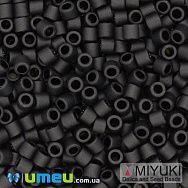 Бисер японский Miyuki Delica 8/0 DBL310, Черный матовый (BIS-045892)