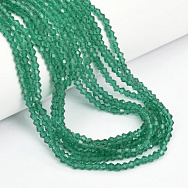 Намистини Біконус, 3х3 мм, Смарагдові (BUS-057437)