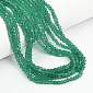 Намистини Біконус, 3х3 мм, Смарагдові (BUS-057437)